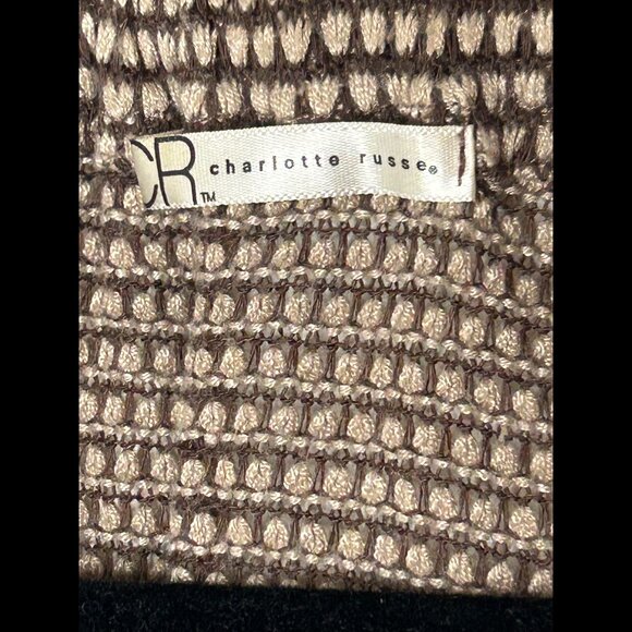 CHARLOTTE RUSSE Vintage 1990s Brown Tan Textured Knit Vest Size SMALL - Picture 4 of 5
